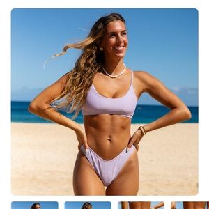 Honey swim lavender bralettete set